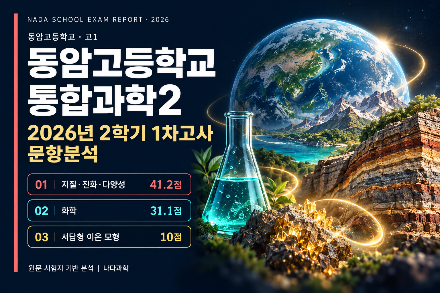 동암고등학교 고1 통합과학2 2026년 2학기 1차고사 문항분석 표지